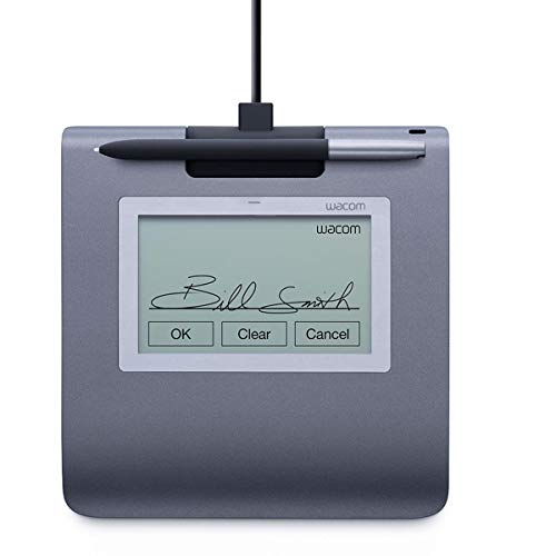Wacom STU-430 Signature Pad Tableta digitalizadora 2540 líneas por Pulgada 96 x 60 mm USB Negro, Gris - Tableta gráfica (Alámbrico, 2540 líneas por Pulgada, 96 x 60 mm, USB, Pluma, 200 pps)