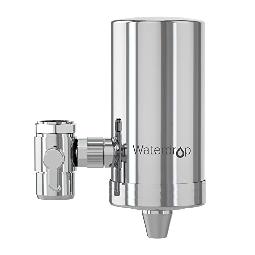 Waterdrop WD-FC-06 Grifo de Acero Inoxidable, Sistema de Filtración de Agua con Bloque de Carbón, Elimina el Cloro, los Metales Pesados y el Mal Sabor (1 Filtro Incluido)