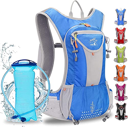 WLZP Mochila Bicicleta, Bolsa de Agua de Súper Ligero de 2L,Depósito de Agua a Prueba de Fugas de Agua,Tubo de Agua Desmontable,para Bicicleta Ciclismo Senderismo Excursionismo