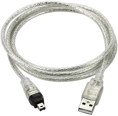 YSF Cable USB de datos de 1,5 m USB 2.0 macho a FireWire IEEE 1394 de 4 pines para videocámara DV HDV macbook Sony DCR-TRV75E DV