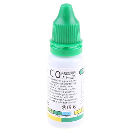 YUSHU - Aquarium CO2 Indicator Solution - Fish Tank Liquid Test - for Healthy Plant Growth - Long Term CO2 Monitor - Aquarium Water Treatments Test - Aquarium CO2 Kit