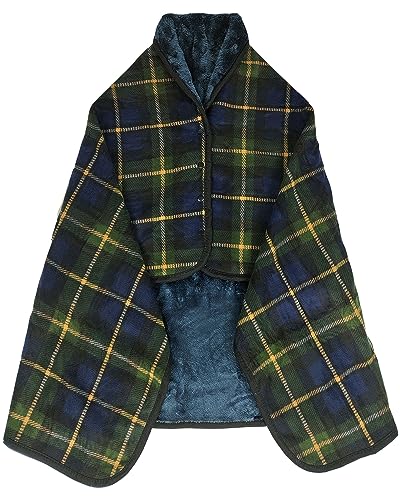 Yutdeng Manta de Felpa Franela Cálida Manta Chal Caliente Mujer Invierno Frazada Térmica Suave Poncho Multiuso Manta Polar 4 Botones Casa Sofá Doble Cara Cuadros Botón Versátil Cómodo Hombre Niños