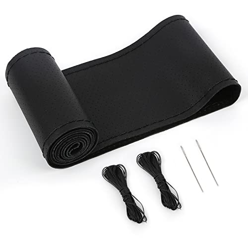 ZATOOTO Funda Volante Coche Cosida, 44-46cm de Encaje en la Cubierta del Volante para el Camión, Transpirable y Antideslizante, 18 in / 45 cm (Negro) ZATOOTO Funda Volante Coche Cosida, 44-46cm de Encaje en la Cubierta del Volante para el Camión, Transpirable y Antideslizante, 18 in / 45 cm (Negro)