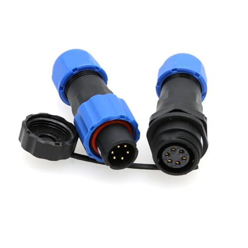 ZBLZGP SD13 Conector impermeable industrial de 6 pines Conector de cable de acoplamiento de alimentación de aviación Conector de plástico a prueba de polvo Conector macho Enchufe hembra para equipos