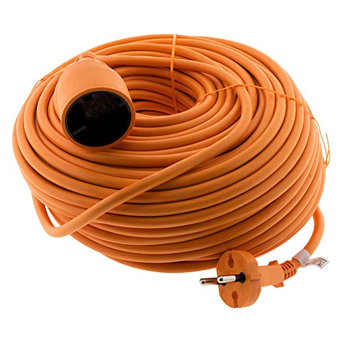 Zenitech Extensor Macho a hembra 16A HO5VVF 2x1.5 naranja de 40 m