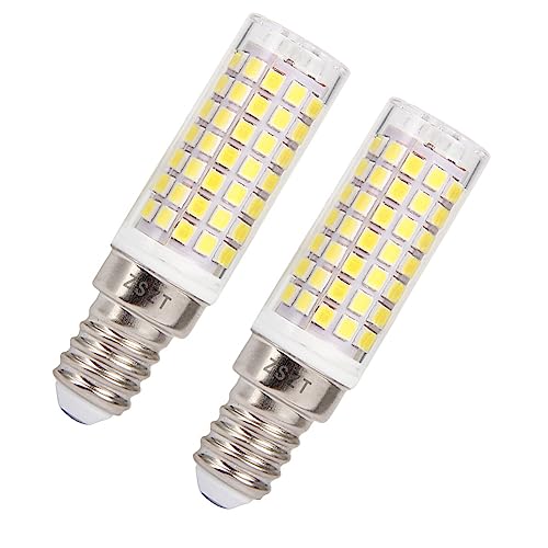 ZSZT Bombilla campana extractora led 8W rosca Edison pequeña SES Equivalente 75W Halógena, Blanco Frío 6000K AC220-240V, Sin parpadeo, 2 unidades