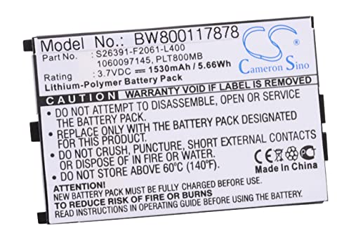 vhbw Batería Recargable Compatible con Fujitsu Siemens Loox T800, T810, T830 PDA (1530mAh, 3,7V, polímero de Litio)