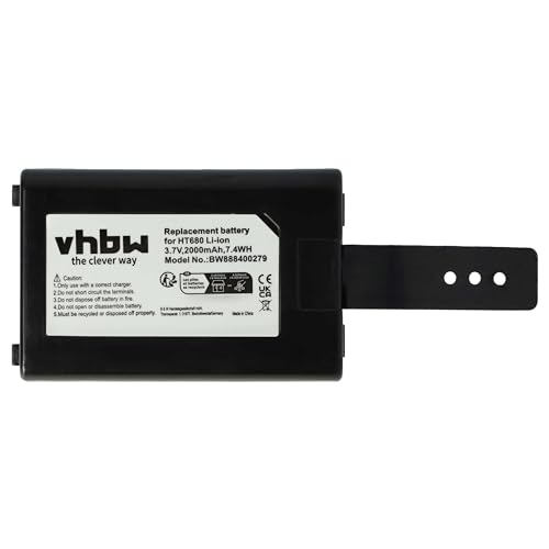 vhbw Batería Recargable reemplaza Unitech 1400-900001G, 1400-910005G, 1400-900005G para PDA (2000mAh, 3,7V, Li-Ion)