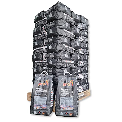 Briquetas Heizprofi Premium para chimenea, 24 kg, de color antracita/carbón de coque, como extracita, briquetas de carbón, chimenea, horno, briquetas de calor, soporte para brasas y carbones de huevo,